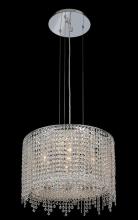  1393D18C-CL/RC - 1393 Moda Collection Hanging Fixture D18in H11in Lt:5 Chrome Finish  (Royal Cut Crystals)